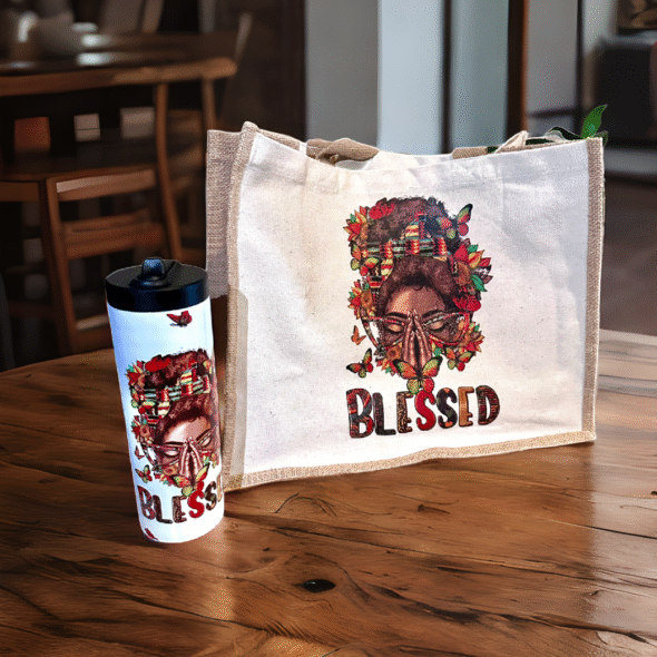 Ensemble sac de plage et gourde personnalisés